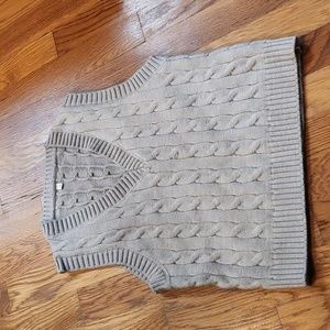 Gray cropped sweater vest